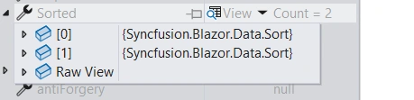 Multi column sorting