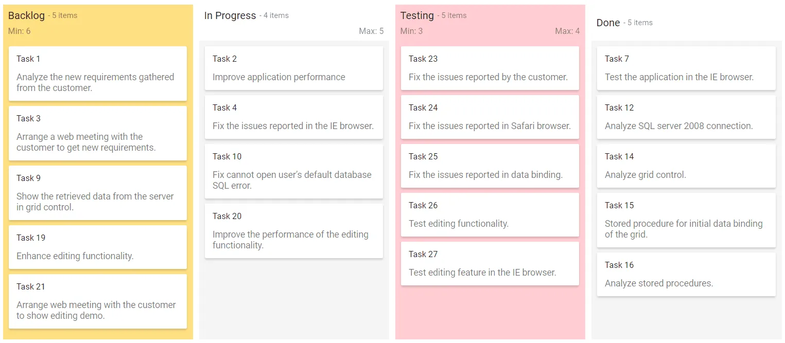Validation in Blazor Kanban