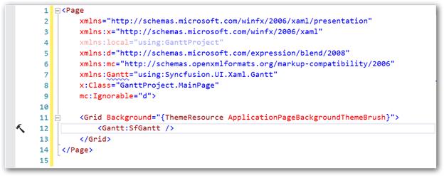 Initializes the UWP Gantt control instance automatically