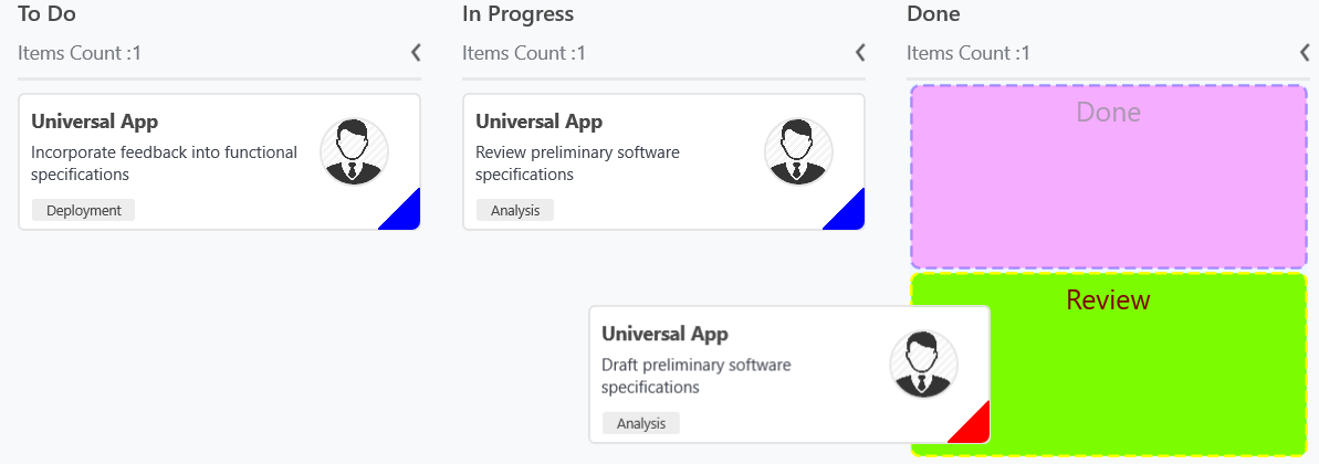 Styling the placeholder in UWP SfKanban