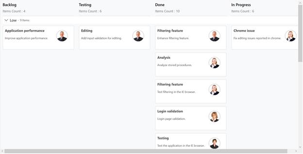 Swimlane support in UWP SfKanban
