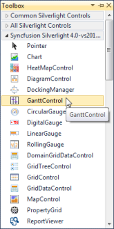 ToolBox window in application