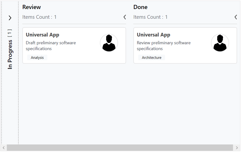 Expand and Collapse support for a column in WPF Kanban