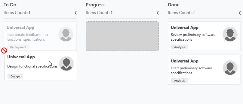 Workflow configuration in WPF SfKanban