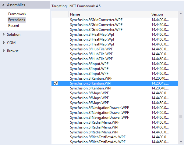 Reference Manager Dialog Windows in Visual Studio