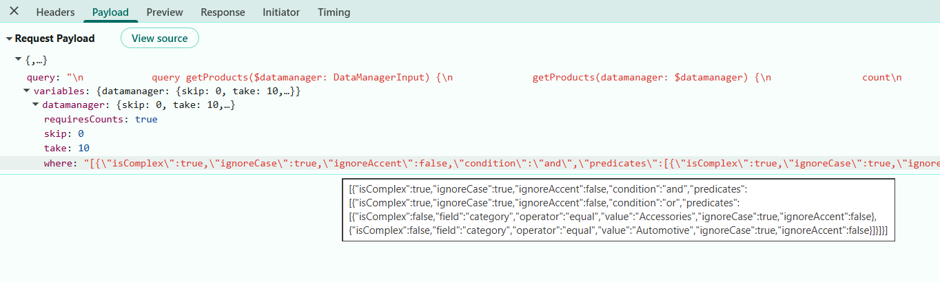 GraphQLAdaptor-NodeJs-Filtering