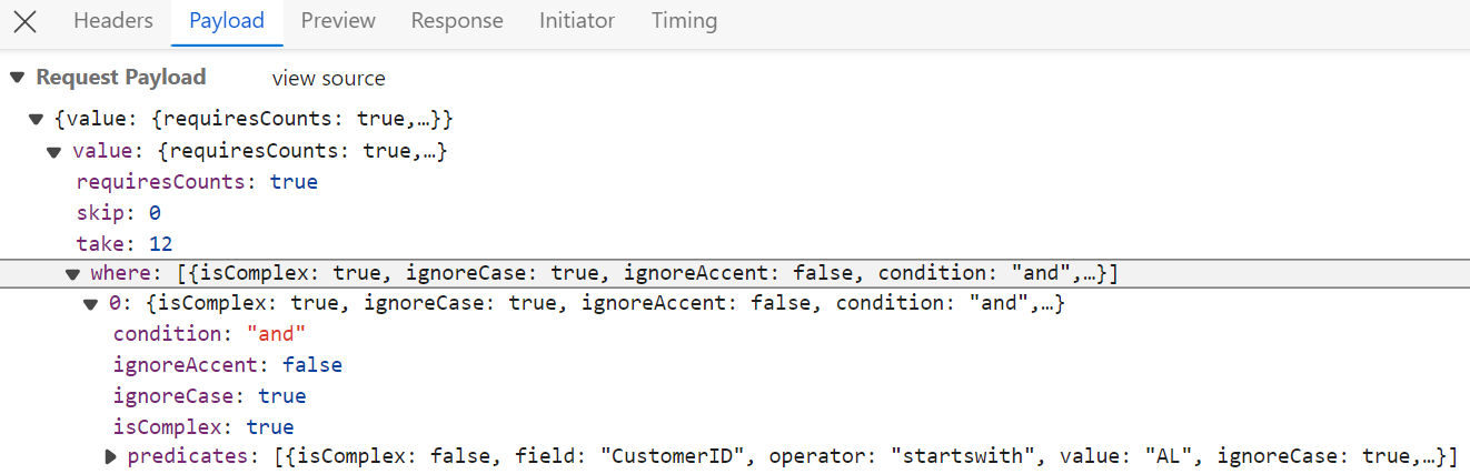 Single column filtering operation in WebMethodAdaptor