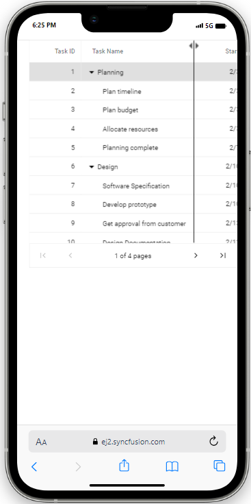 Touch interaction image