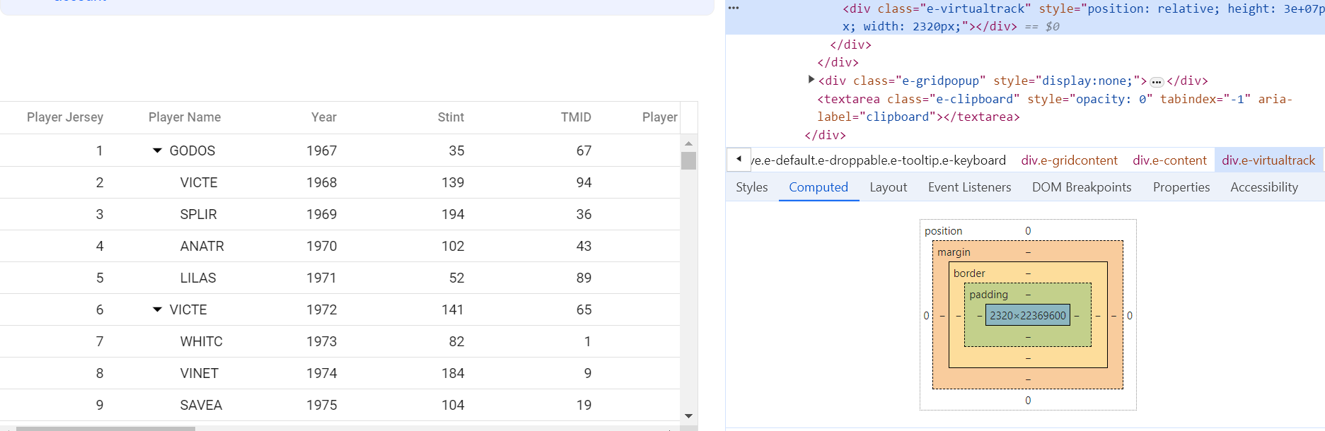 Tree Grid with browser height limitation