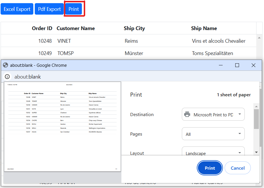 Render a component or element using the toolbar template
