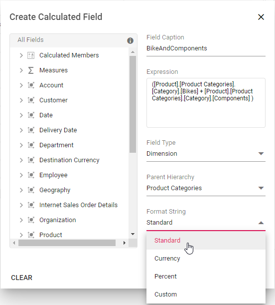 Choose format string