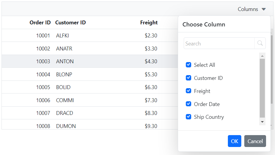 Hide column in column chooser dialog