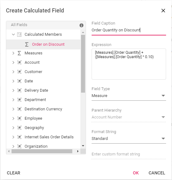 Renaming the calculated field after editing