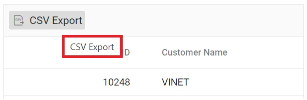 Locale csv export