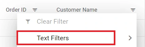 Locale text filter