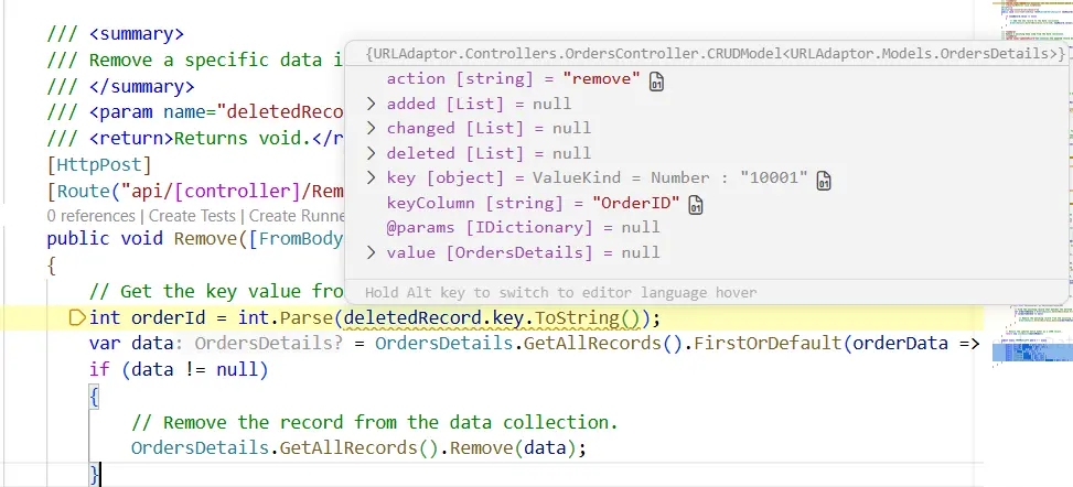 Delete Record