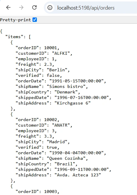 WebApiAdaptor Data