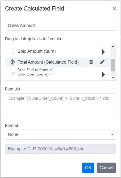 Dragging Existing Calculated Field in Blazor PivotTable