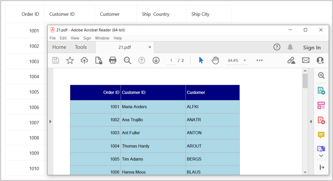 Customize the cells in a DataGrid while exporting using the CellExporting event