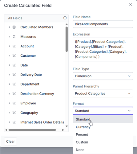 Choose format string