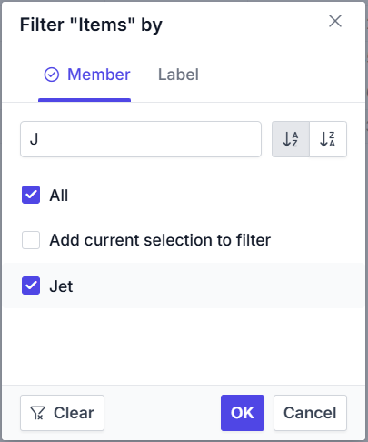 Search the required field member
