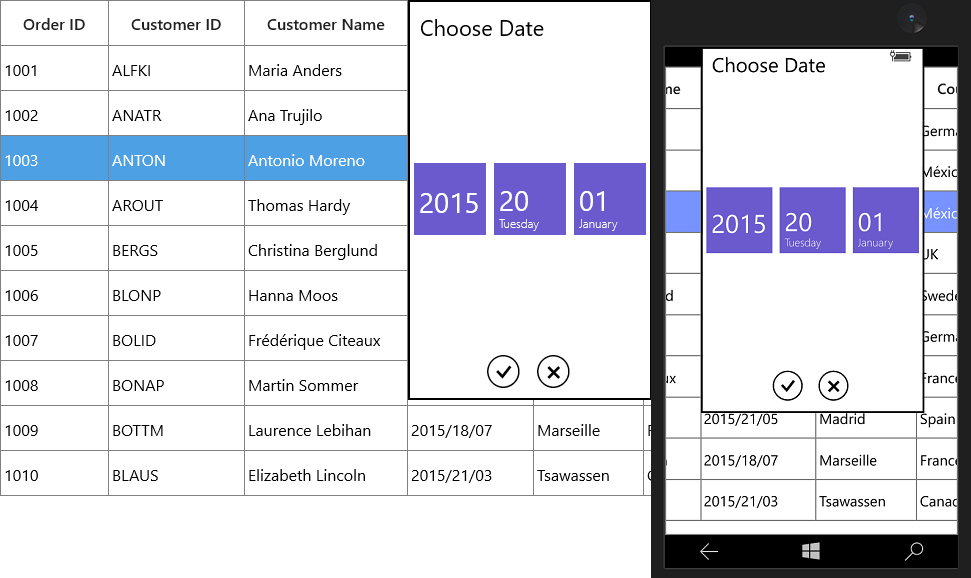 Displaying custom date-time formatting in GridDateTimeColumn in UWP SfDataGrid