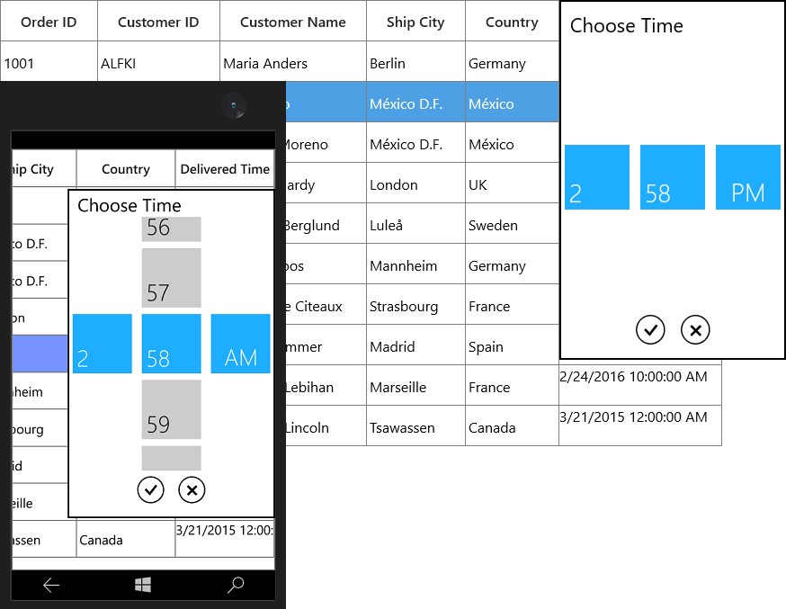 Displaying custom TimePickerColumn in UWP SfDataGrid
