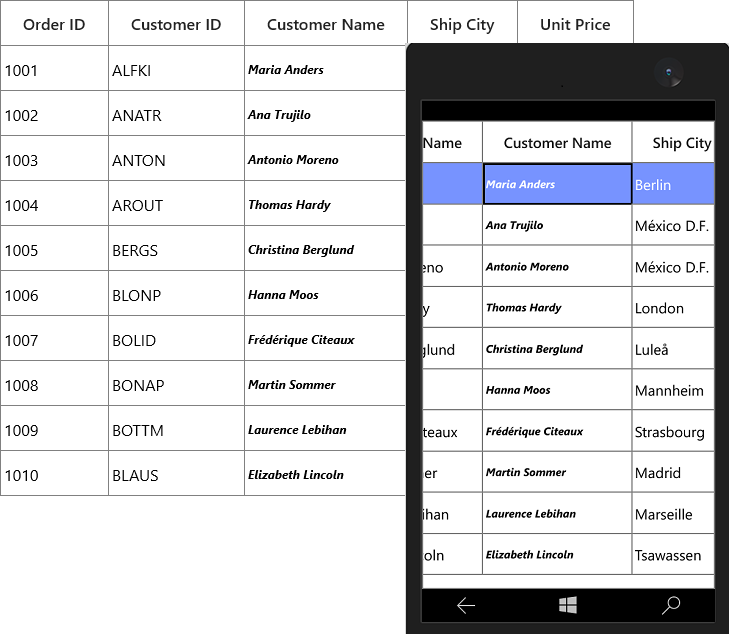 Applying cell style to the columns in UWP SfDataGrid