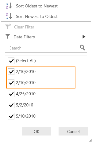 Apply the filter based on the display text in DataGrid UWP