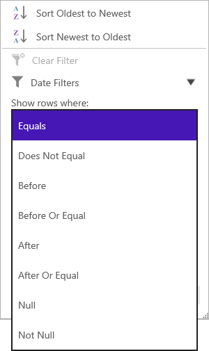 UWP DataGrid with Advanced Filter View
