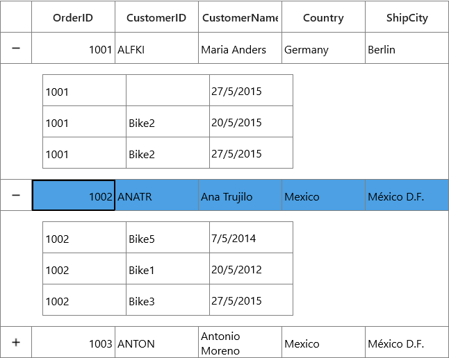 Padding customization of master details view in UWP DataGrid