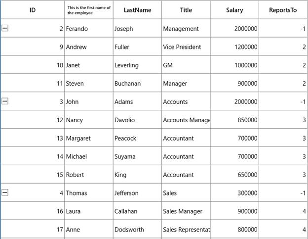 Setting template to auto-generated column