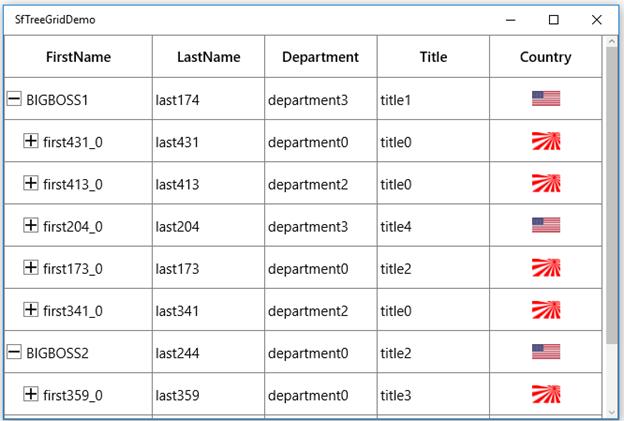 Adding images in a cell in UWP treegrid