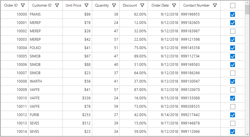 Winforms datagrid shows to display the header text as disable of checkbox column in datagrid windows form