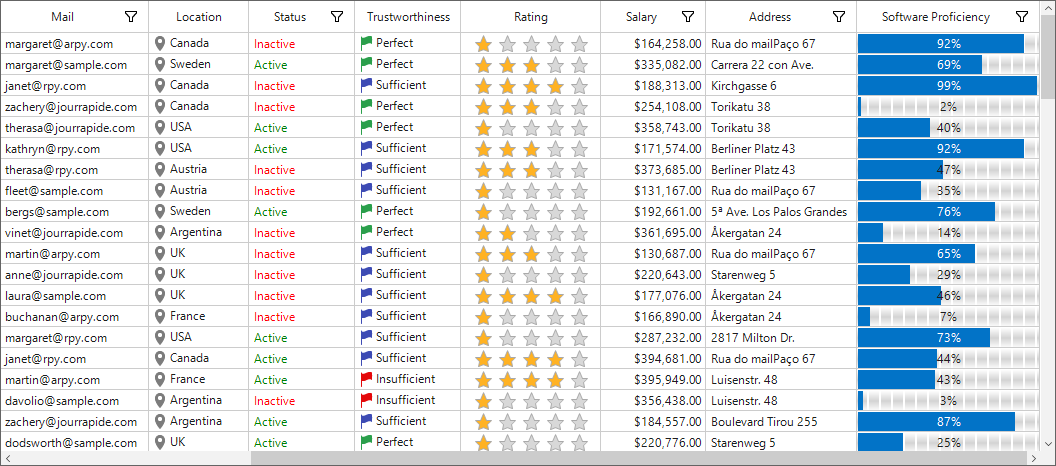 Winforms datagrid shows background segment appearance of the ProgressBar