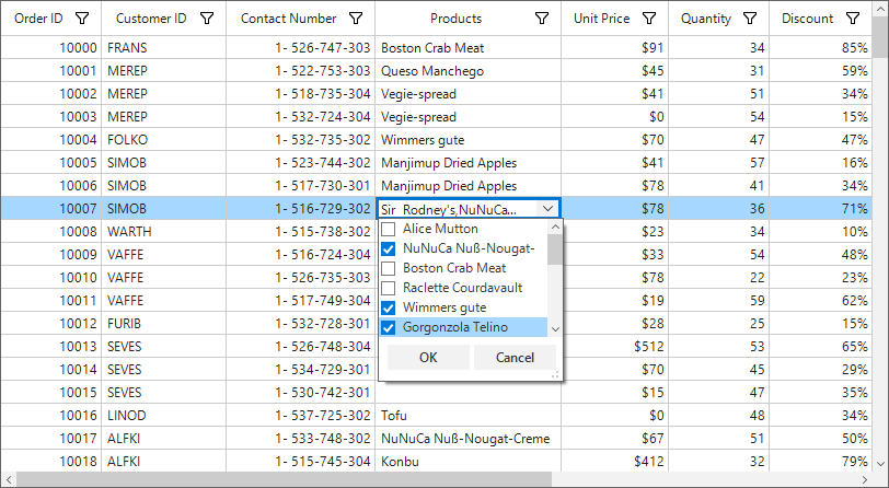 Winforms datagrid shows that MultiSelectComboBox column