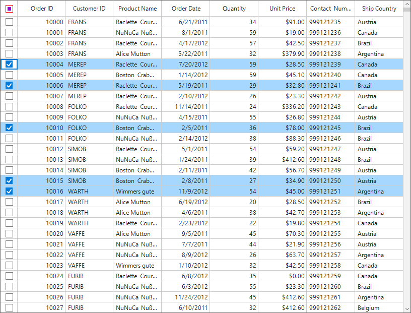 Winforms datagrid shows that GridCheckBoxSelectorColumn header checkbox styling