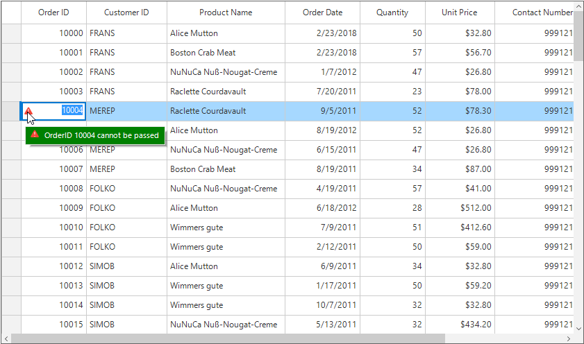 Windows forms datagrid displays tooltip while hovering validate the value