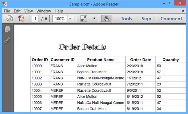 Windows forms datagrid displays header and footer of the page while exporting to PDF