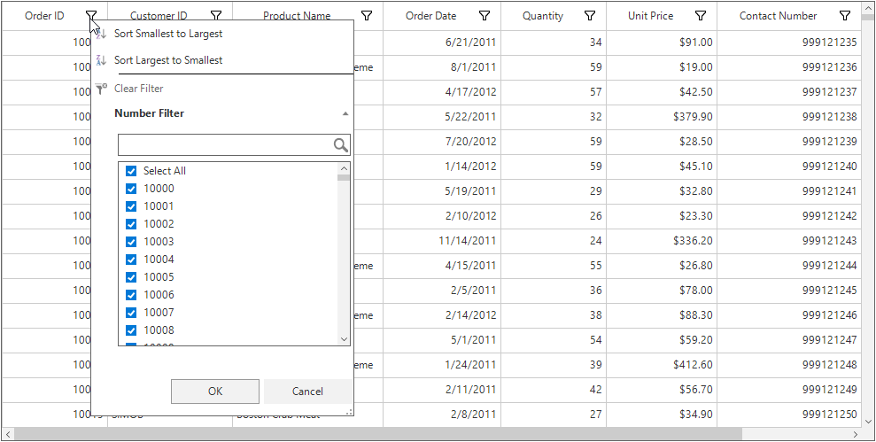 Checkbox Filtering UI