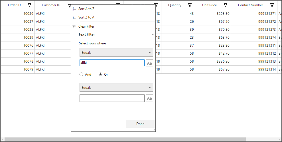 Instant Filtering