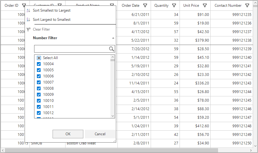 Skip the frozen row data from filtering