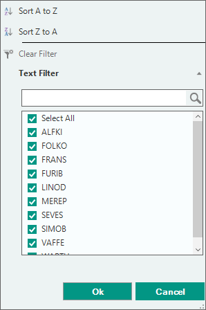 Styling filter control