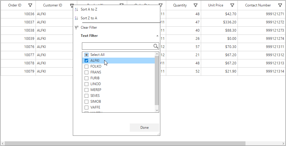 Instant Filtering