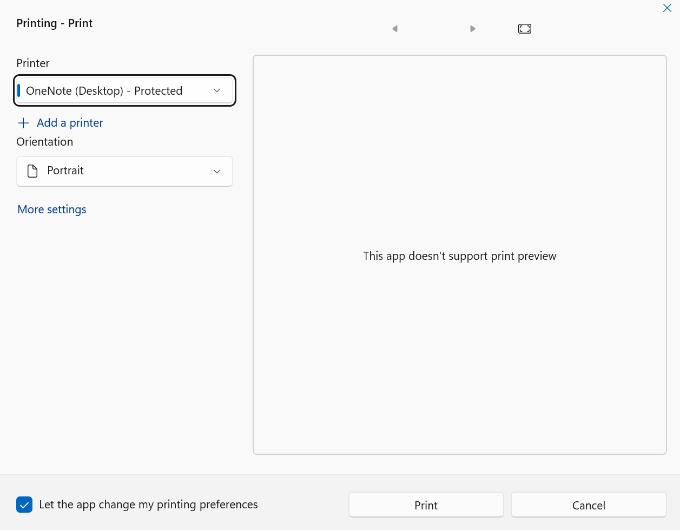 WinUI DataGrid displays Disabled Print Preview