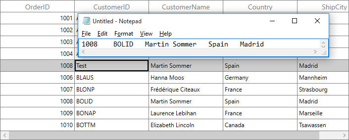 Paste Clipboard Content based on Cell Value in WPF DataGrid