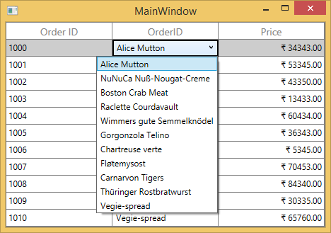 WPF DataGrid Column with ComboBox