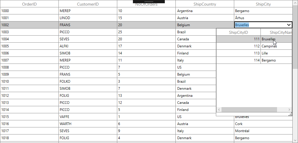 WPF DataGrid with MultiColumn Dropdown in Each Row