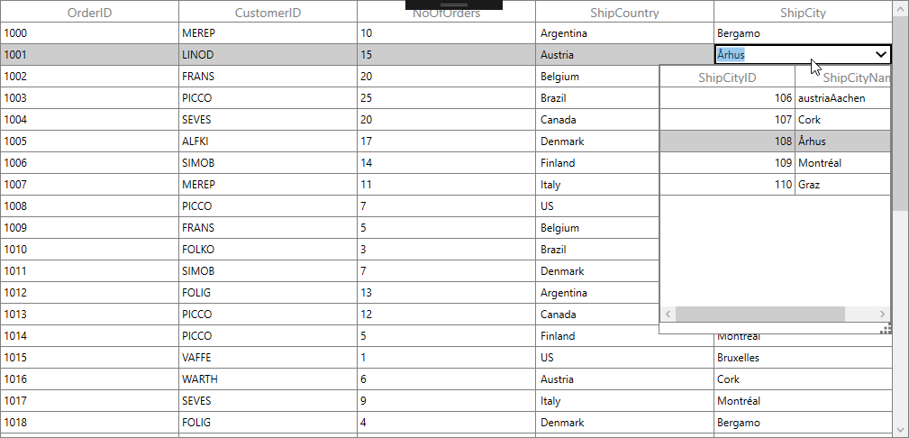 WPF DataGrid with MultiColumn Dropdown in Each Row