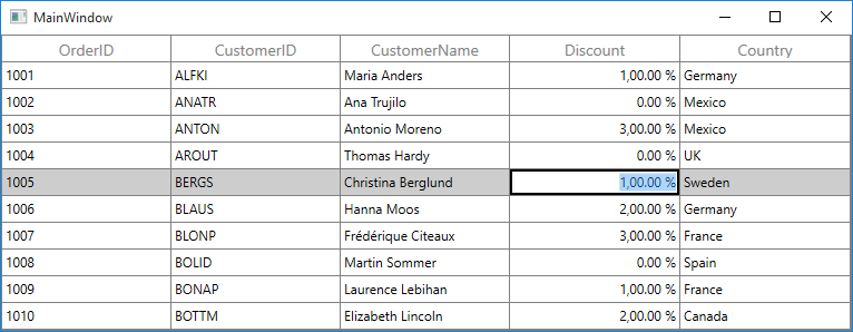 WPF DataGrid Percent Column